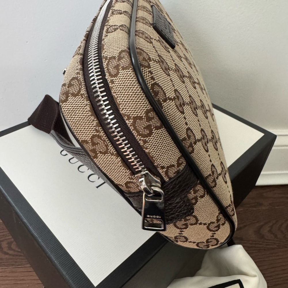 Authentic Gucci Canvas Waist Bag Belt Bag Fanny Pack - Picture 5 of 16
